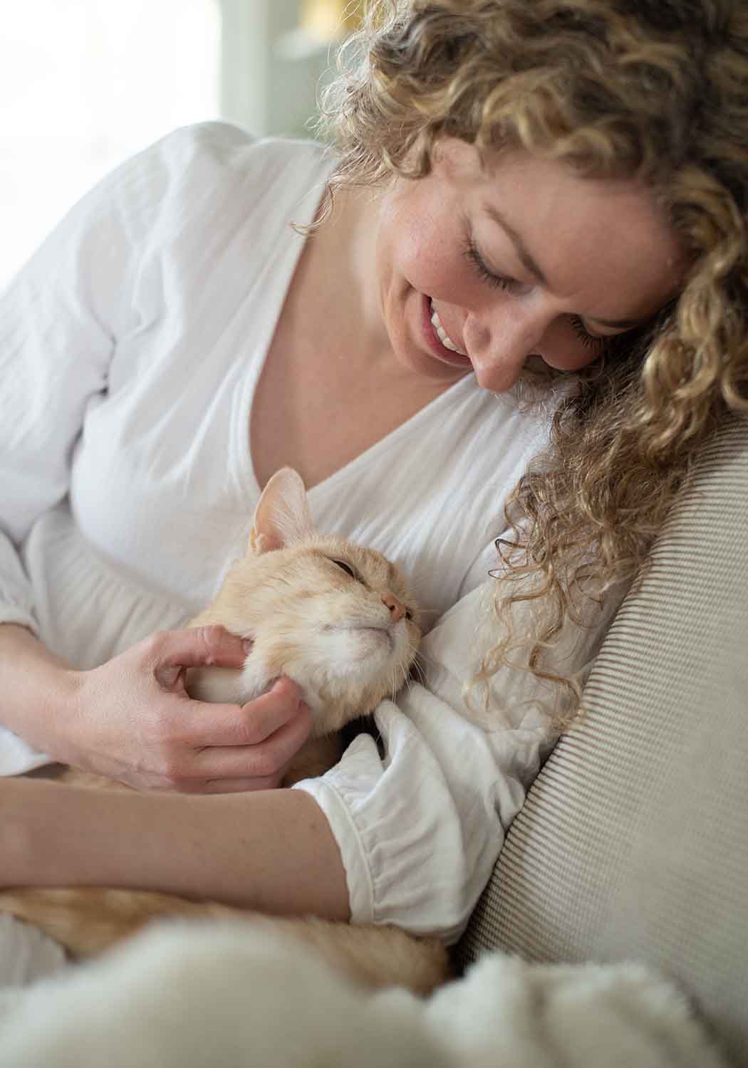 Diane Danforth Americat Company CEO with her cat Bella