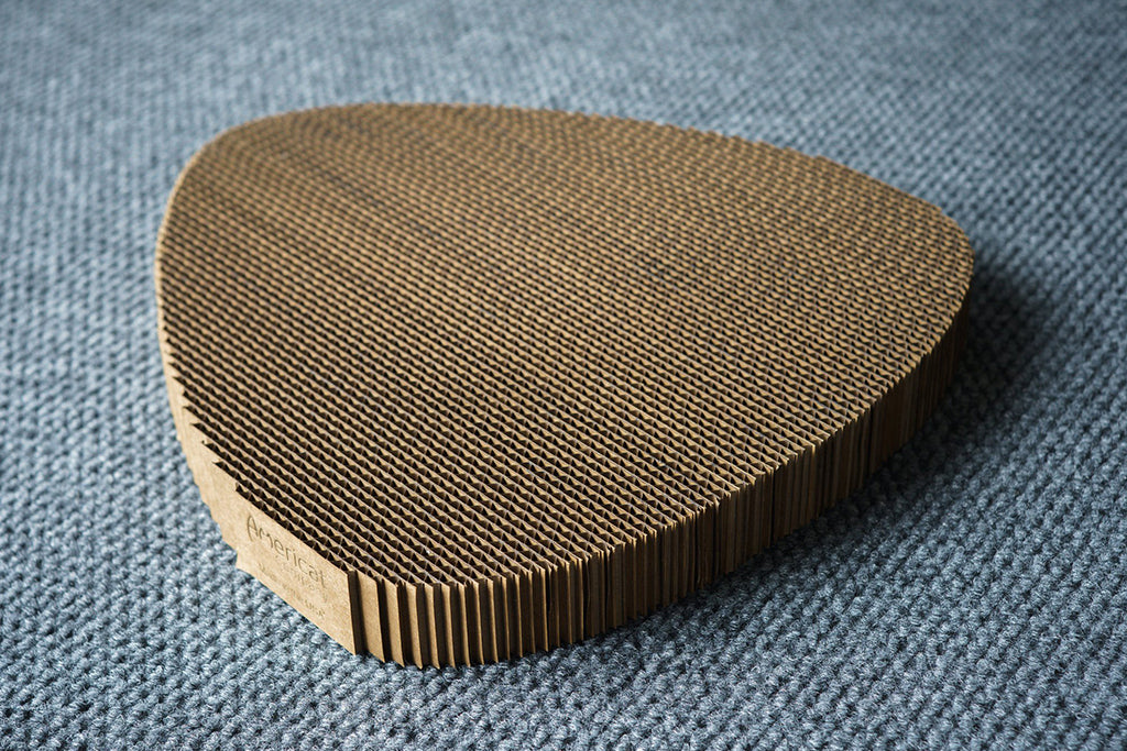 Made in USA cardboard cat scratching pad for corner