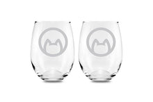 Load image into Gallery viewer, Set of 2 Stemless Cat Wine Glasses - Americat Company
