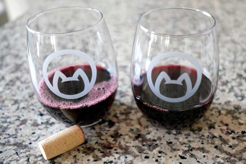 Cat wine glasses