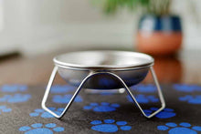 Load image into Gallery viewer, Made in USA stainless steel cat bowl stand
