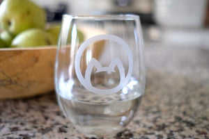 Cat glass with water